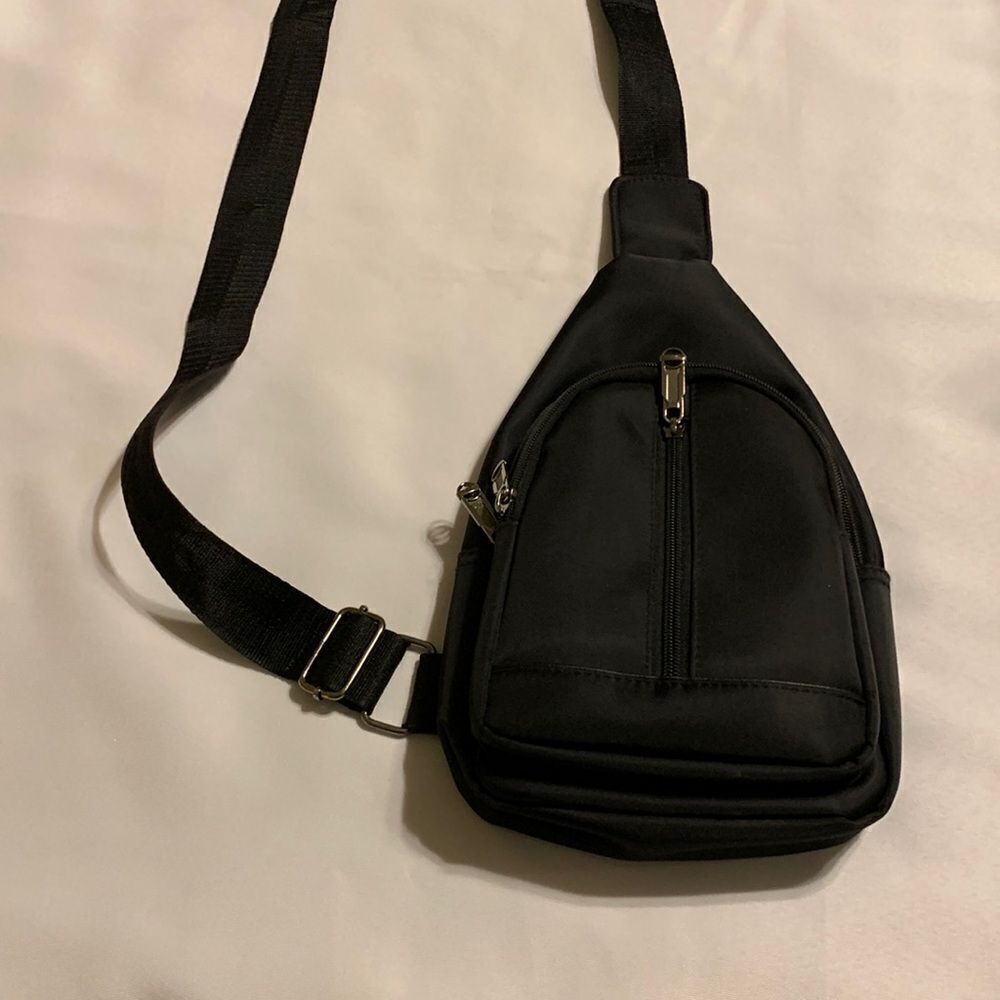 Westend black sling bag with adjustable strap 48” unisex & crossposted